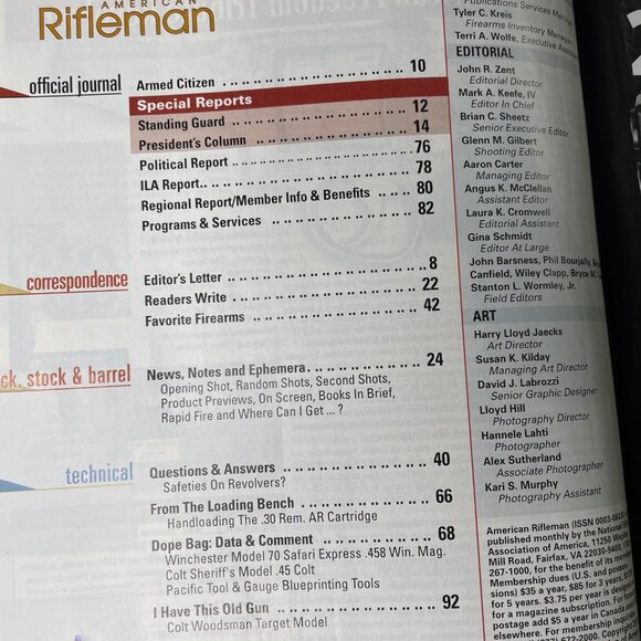 American Rifleman NRA Magazine March 2011 Vol 159 No 3 u National Rifle Associa - Picture 5 of 11